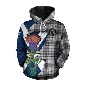 Glen Tartan Family Crest Cotton Hoodie Scottish Thistle Celtic Inspired