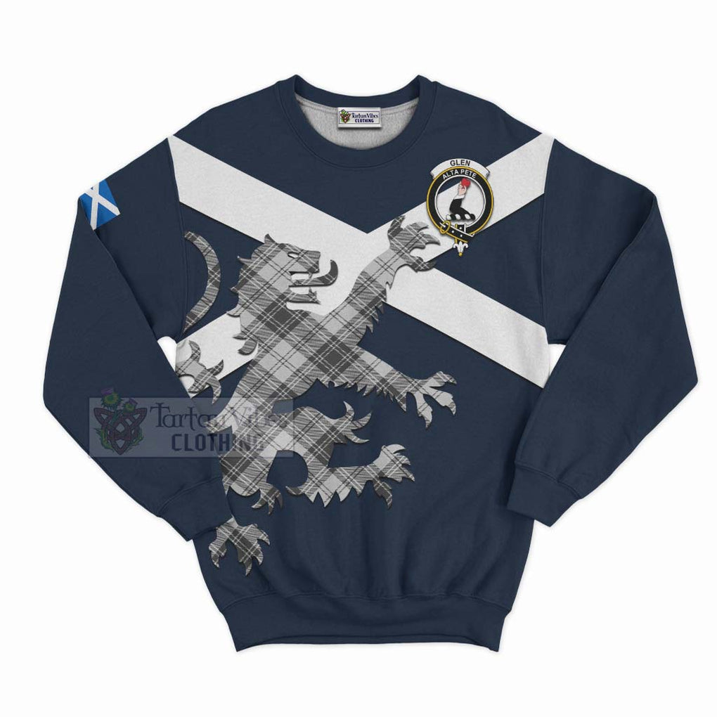 Tartan Vibes Clothing Glen Tartan Lion Rampant Sweatshirt – Proudly Display Your Heritage with Alba Gu Brath and Clan Name