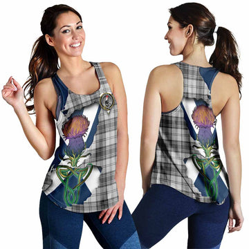 Tartan Vibes Clothing Glen Tartan Family Crest Women's Racerback Tanks Scottish Thistle Celtic Inspired
