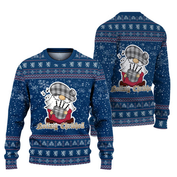 Glen Clan Christmas Family Ugly Sweater with Funny Gnome Playing Bagpipes