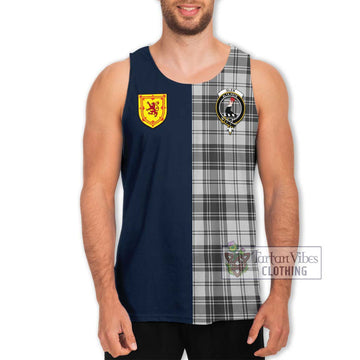 Tartan Vibes Clothing Glen Tartan Men's Tank Top with Scottish Lion Royal Arm Half Style
