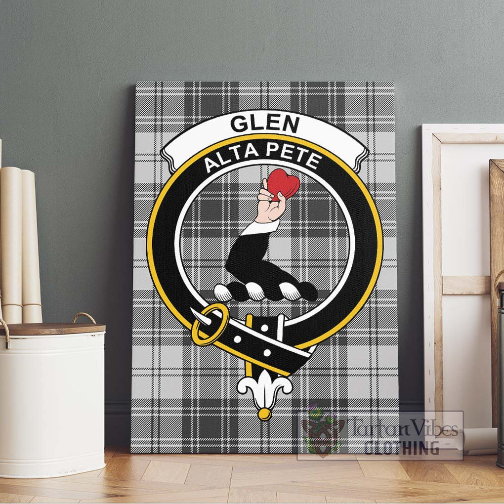 Glen Tartan Canvas Print Wall Art with Family Crest Without Frame - Tartan Vibes Clothing