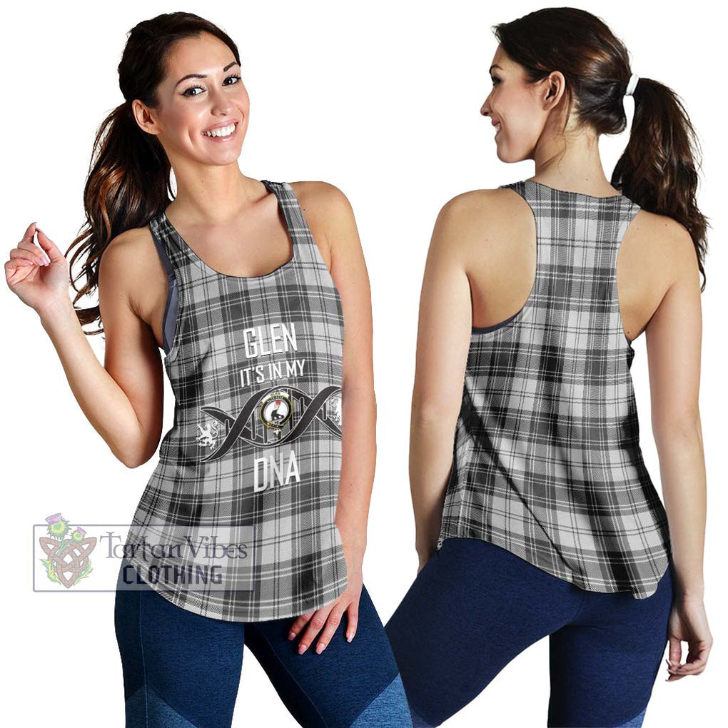 Glen Tartan Women's Racerback Tanks with Family Crest DNA In Me Style 4XL - Tartanvibesclothing Shop