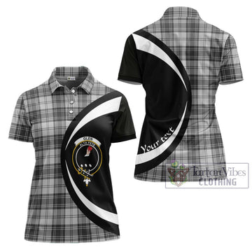 Glen Tartan Women's Polo Shirt with Family Crest Circle Style Women - Tartan Vibes Clothing