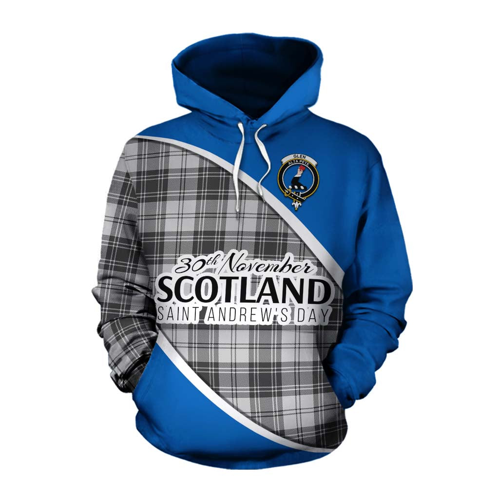 Tartan Vibes Clothing Glen Family Crest Tartan Cotton Hoodie Celebrate Saint Andrew's Day in Style
