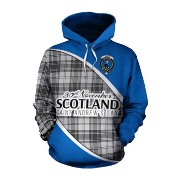 Glen Family Crest Tartan Cotton Hoodie Celebrate Saint Andrew's Day in Style