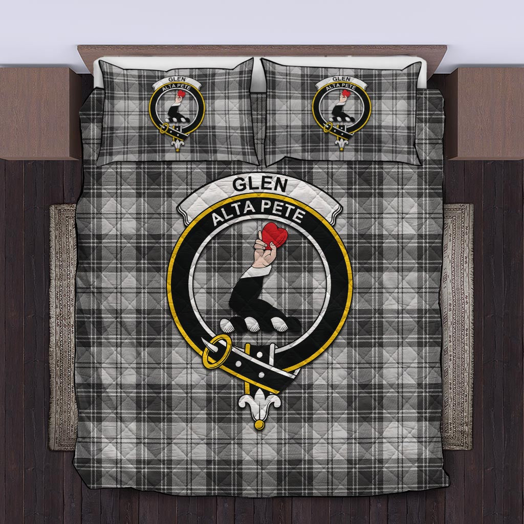 Glen Tartan Quilt Bed Set with Family Crest Twin - Tartan Vibes Clothing