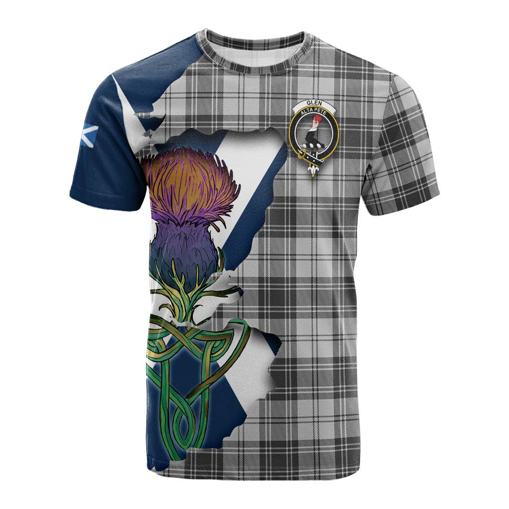Tartan Vibes Clothing Glen Tartan Family Crest Cotton T-shirt Scottish Thistle Celtic Inspired