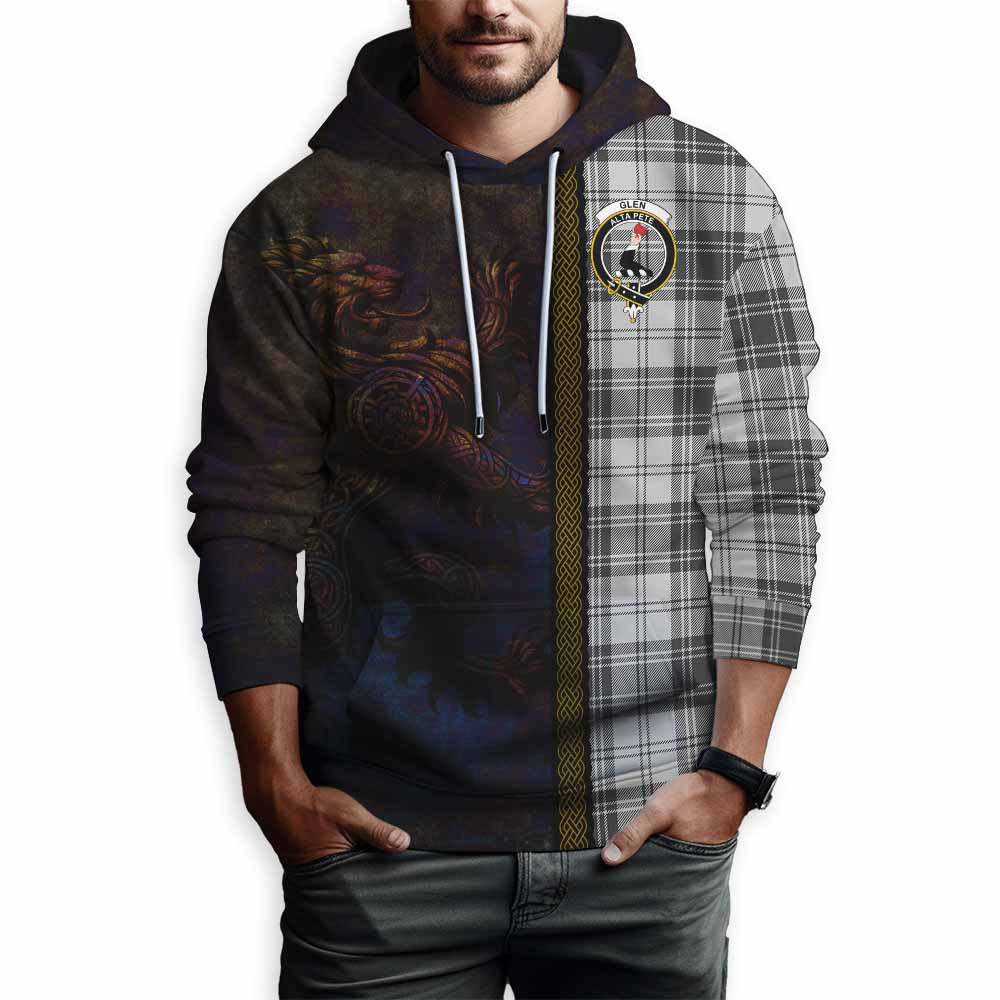 Tartan Vibes Clothing Glen Tartan Family Crest Hoodie Alba Gu Brath Be Brave Lion Ancient Style