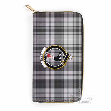 Glen Tartan Women's Leather Wallet with Family Crest
