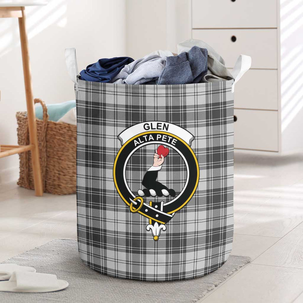 Glen Tartan Laundry Basket with Family Crest One Size - Tartanvibesclothing Shop