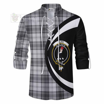 Tartan Vibes Clothing Glen Tartan Ghillie Kilt Shirt with Family Crest Circle Style