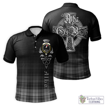 Glen Tartan Polo Shirt Featuring Alba Gu Brath Family Crest Celtic Inspired