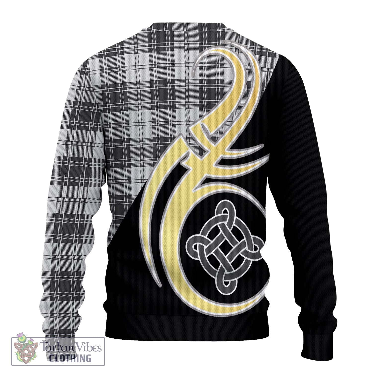 Glen Tartan Knitted Sweater with Family Crest and Celtic Symbol Style - Tartan Vibes Clothing