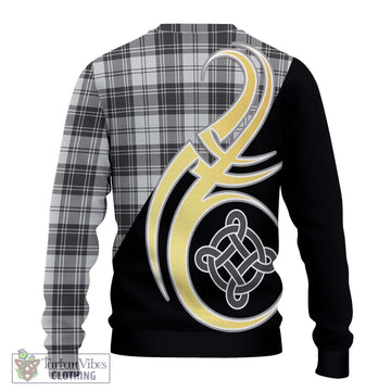 Glen Tartan Ugly Sweater with Family Crest and Celtic Symbol Style