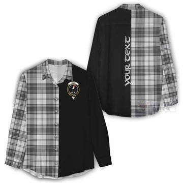 Tartan Vibes Clothing Glen Tartan Women's Casual Shirt with Family Crest and Half Of Me Style