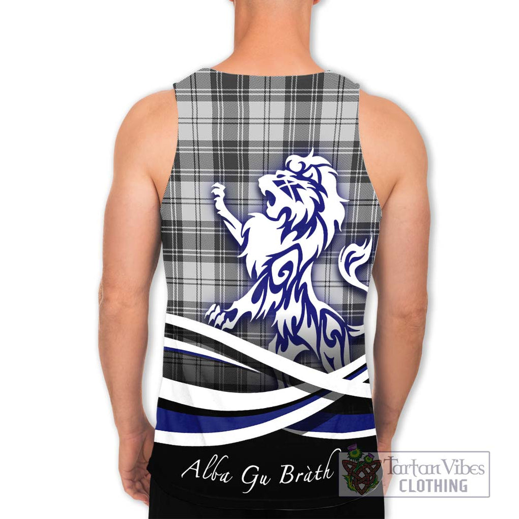 Glen Tartan Men's Tank Top with Alba Gu Brath Regal Lion Emblem - Tartanvibesclothing Shop