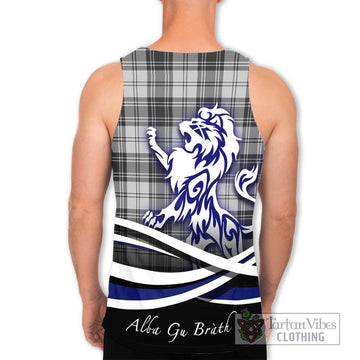 Glen Tartan Men's Tank Top with Alba Gu Brath Regal Lion Emblem - Tartanvibesclothing Shop