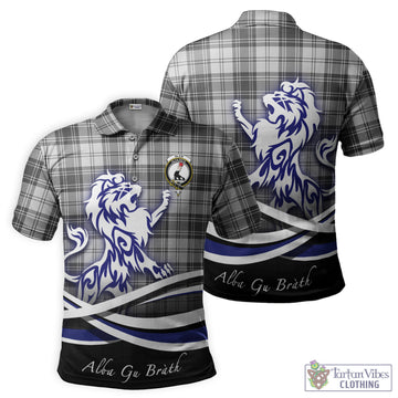 Glen Tartan Polo Shirt with Alba Gu Brath Regal Lion Emblem