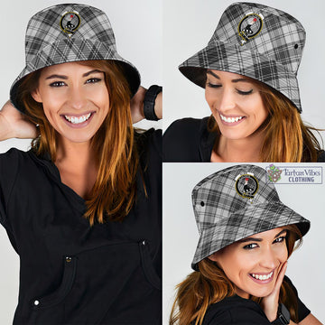Glen Tartan Bucket Hat with Family Crest