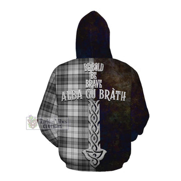 Glen Tartan Family Crest Cotton Hoodie Alba Gu Brath Be Brave Lion Ancient Style