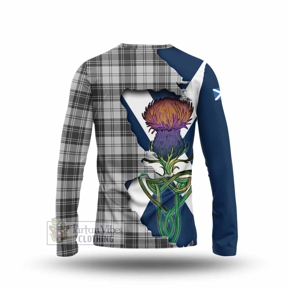 Tartan Vibes Clothing Glen Tartan Family Crest Long Sleeve T-Shirt Scottish Thistle Celtic Inspired