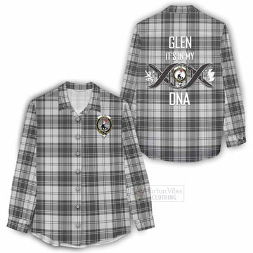 Tartan Vibes Clothing Glen Tartan Women's Casual Shirt with Family Crest DNA In Me Style
