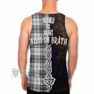 Glen Tartan Family Crest Men's Tank Top Alba Gu Brath Be Brave Lion Ancient Style