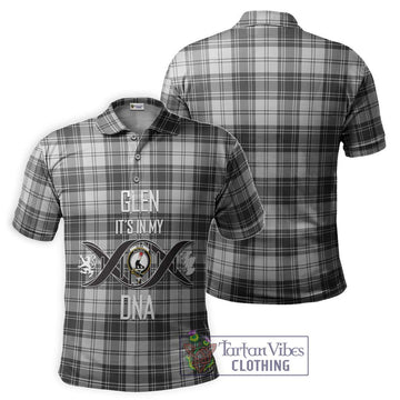 Glen Tartan Polo Shirt with Family Crest DNA In Me Style - Tartanvibesclothing Shop