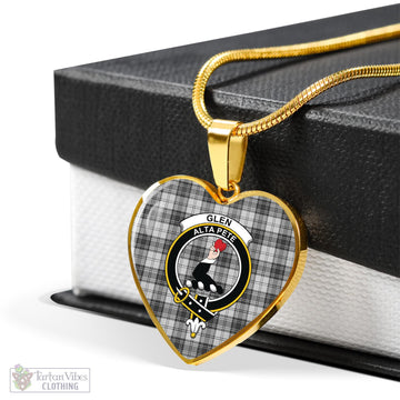 Tartan Vibes Clothing Glen Tartan Heart Necklace with Family Crest