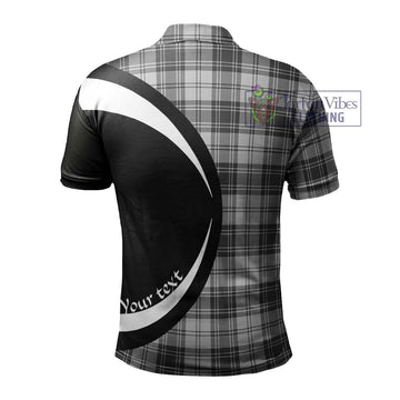 Glen Tartan Men's Polo Shirt with Family Crest Circle Style - Tartan Vibes Clothing