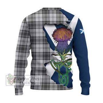 Glen Tartan Family Crest Knitted Sweater Scottish Thistle Celtic Inspired