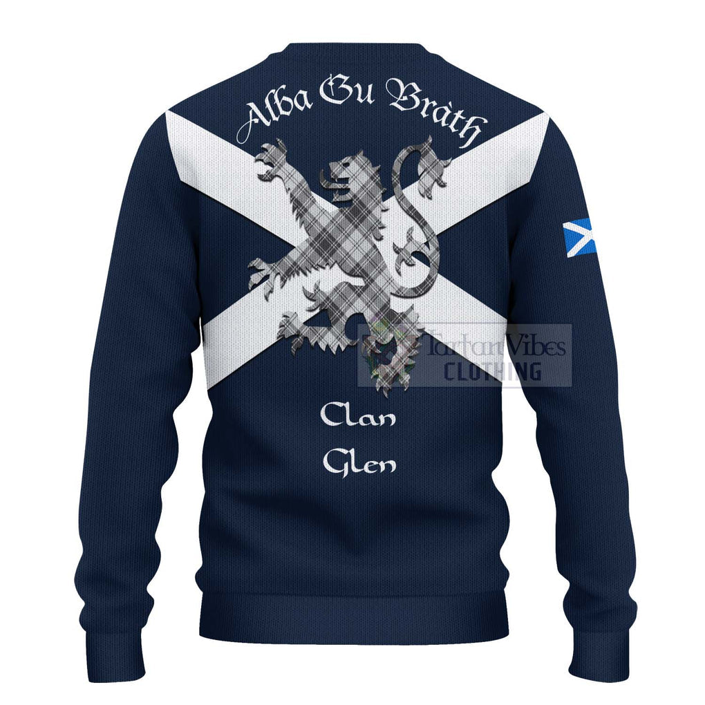 Tartan Vibes Clothing Glen Tartan Lion Rampant Knitted Sweater – Proudly Display Your Heritage with Alba Gu Brath and Clan Name