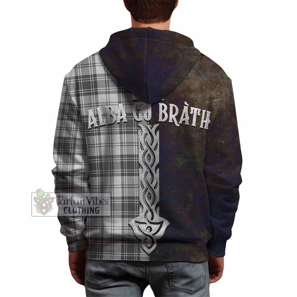 Tartan Vibes Clothing Glen Tartan Family Crest Hoodie Alba Gu Brath Be Brave Lion Ancient Style