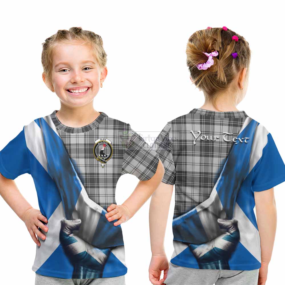 Tartan Vibes Clothing Glen Tartan Kid T-Shirt with Family Crest Scotland Patriotic Style