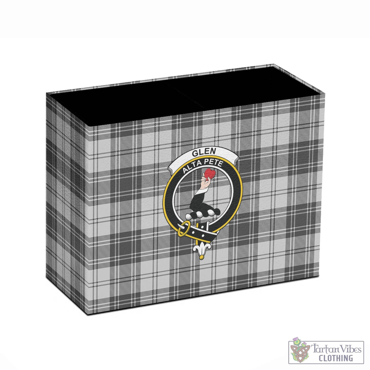 Tartan Vibes Clothing Glen Tartan Pen Holder with Family Crest