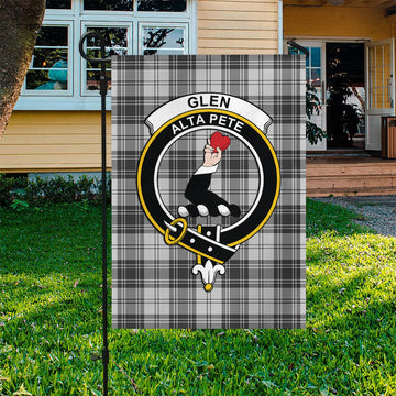 Glen Tartan Flag with Family Crest
