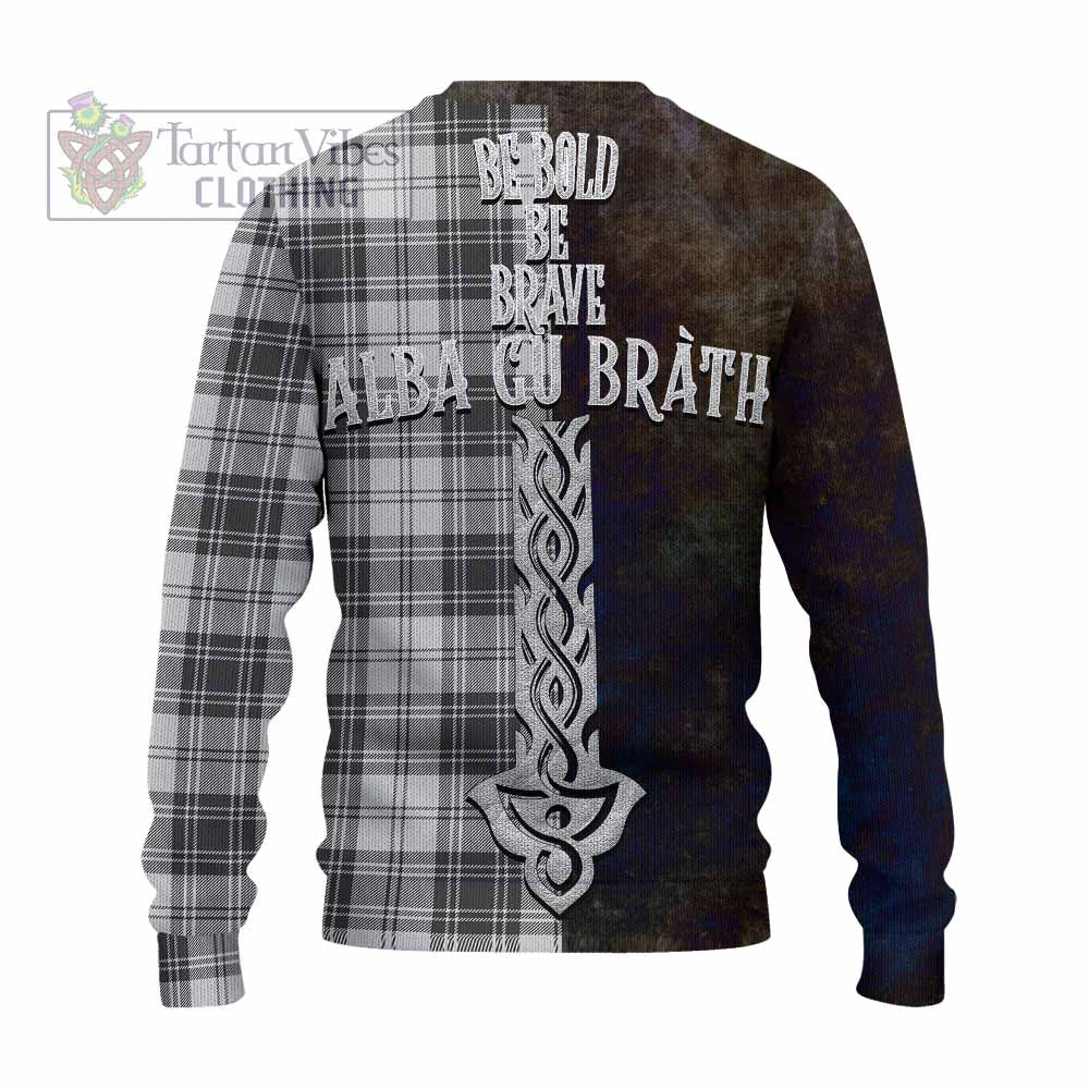 Tartan Vibes Clothing Glen Tartan Family Crest Knitted Sweater Alba Gu Brath Be Brave Lion Ancient Style