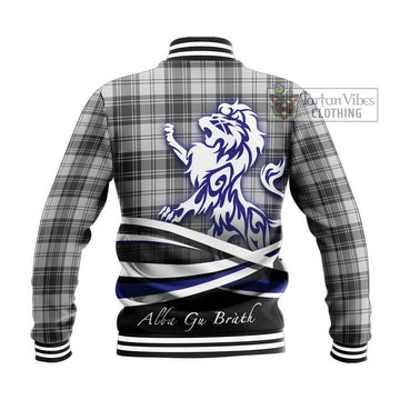 Glen Tartan Baseball Jacket with Alba Gu Brath Regal Lion Emblem