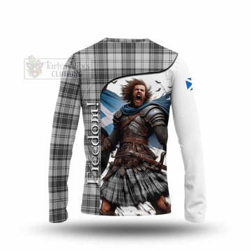 Glen Crest Tartan Long Sleeve T-Shirt Inspired by the Freedom of Scottish Warrior