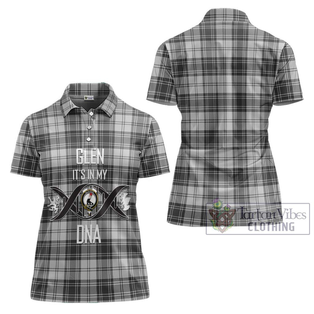 Glen Tartan Women's Polo Shirt with Family Crest DNA In Me Style - Tartanvibesclothing Shop