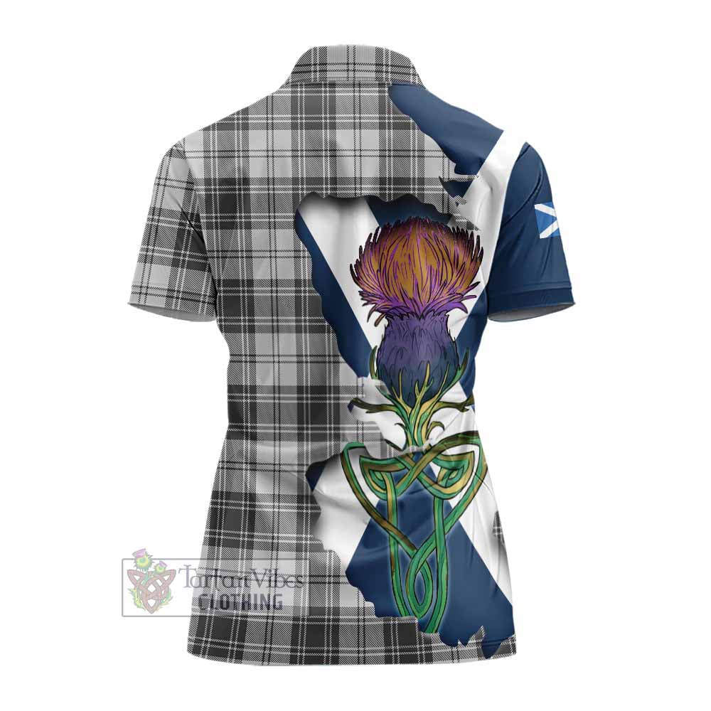 Tartan Vibes Clothing Glen Tartan Family Crest Women's Polo Shirt Scottish Thistle Celtic Inspired