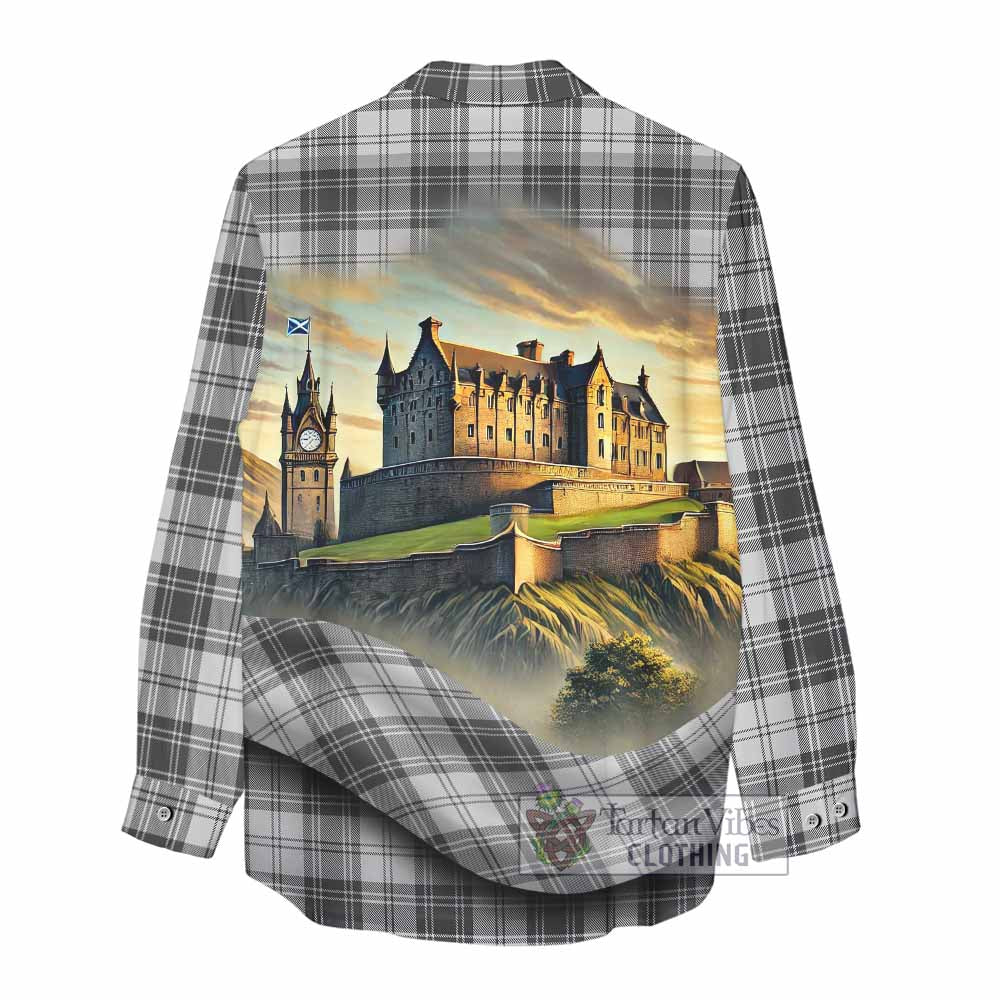 Tartan Vibes Clothing Glen Tartan Family Crest Women's Casual Shirt with Scottish Ancient Castle Style