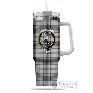 Tartan Vibes Clothing Glen Tartan and Family Crest Tumbler with Handle