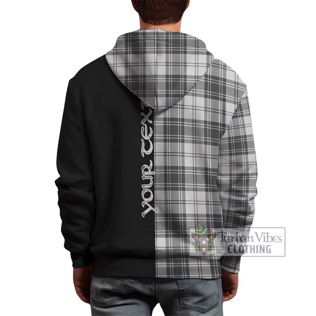 Glen Tartan Hoodie with Family Crest and Half Of Me Style - Tartanvibesclothing Shop