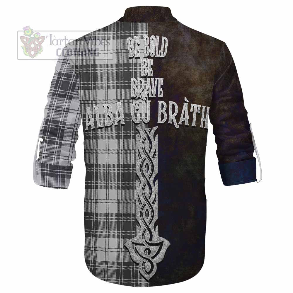 Tartan Vibes Clothing Glen Tartan Family Crest Ghillie Kilt Shirt Alba Gu Brath Be Brave Lion Ancient Style