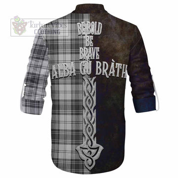 Glen Tartan Family Crest Ghillie Kilt Shirt Alba Gu Brath Be Brave Lion Ancient Style