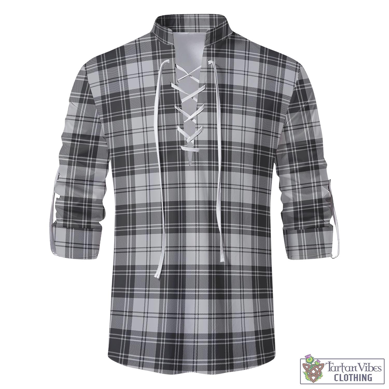 Tartan Vibes Clothing Glen Tartan Men's Scottish Traditional Jacobite Ghillie Kilt Shirt