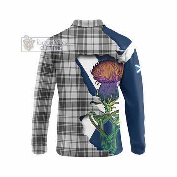 Tartan Vibes Clothing Glen Tartan Family Crest Long Sleeve Polo Shirt Scottish Thistle Celtic Inspired