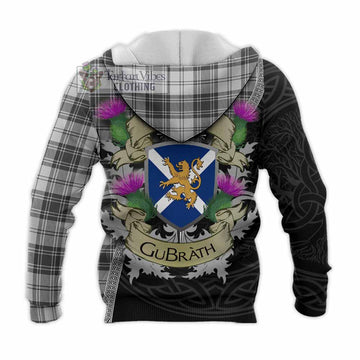 Glen Tartan Family Crest Knitted Hoodie Lion Rampant Royal Thistle Shield Celtic Inspired
